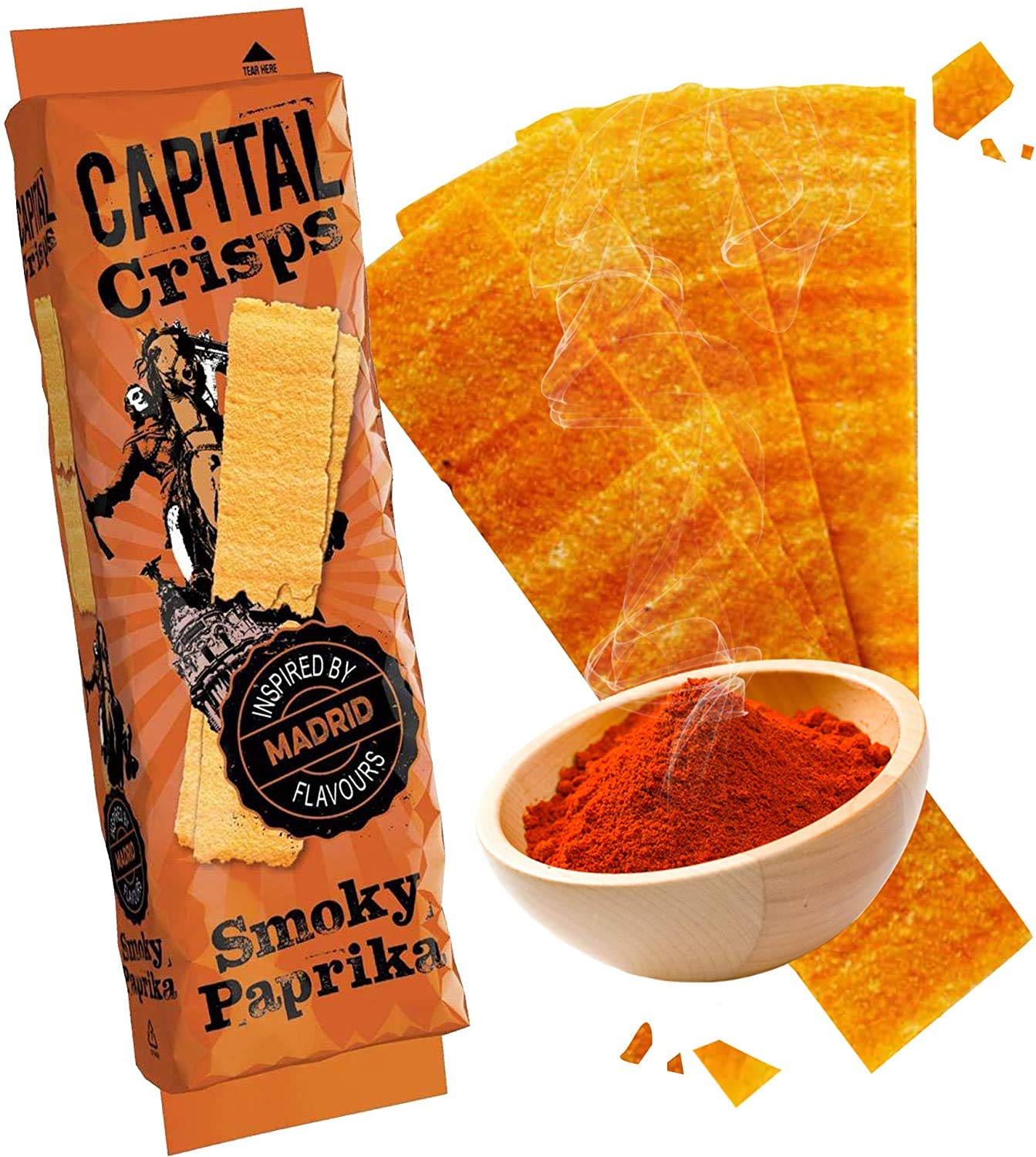 CAPITAL Long crisps smoky paprika 75gr MADRID inspired