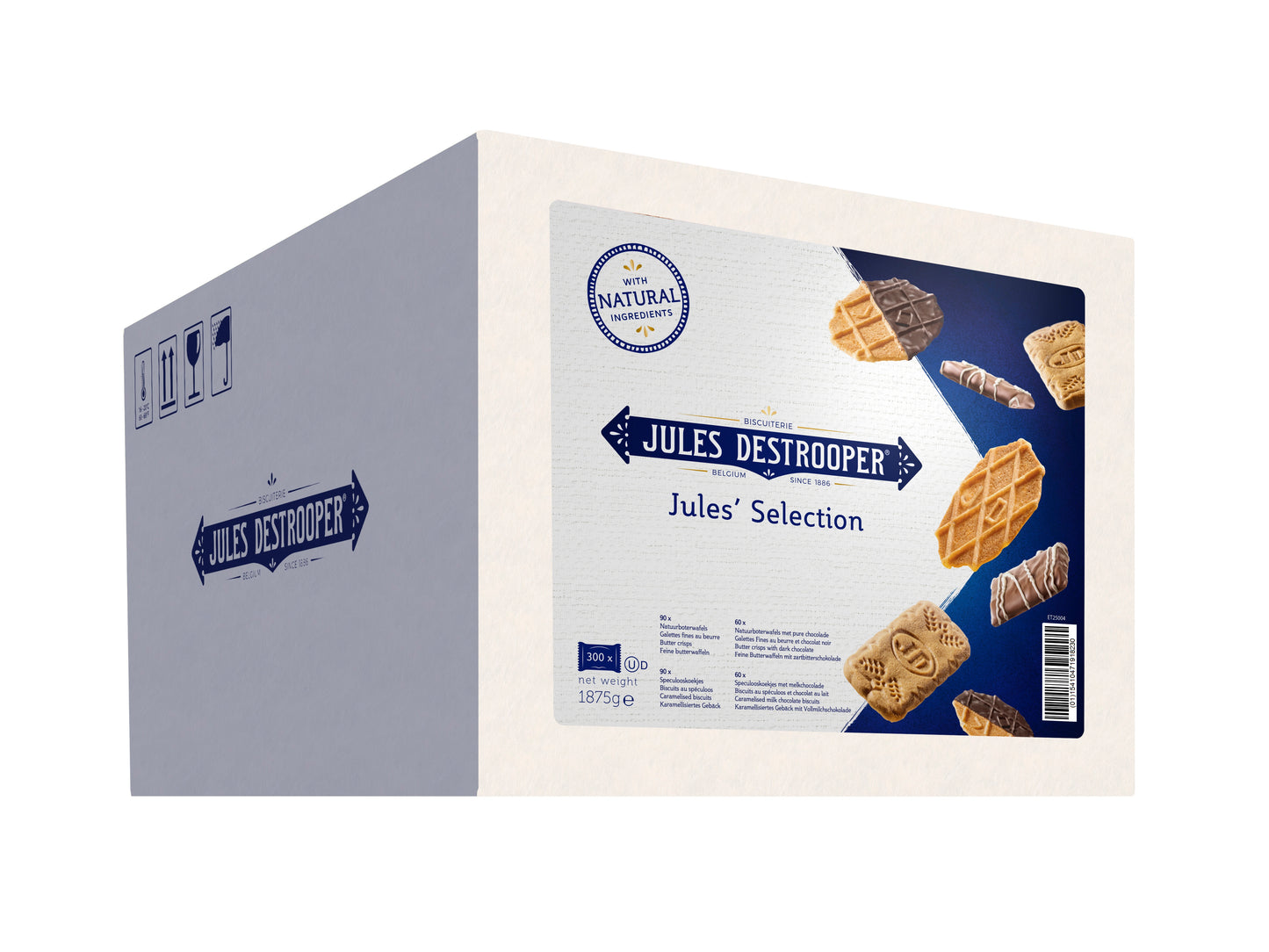 Koekjes JULES DESTROOPER Select 300st mix 4refs waarvan 2 chocolade