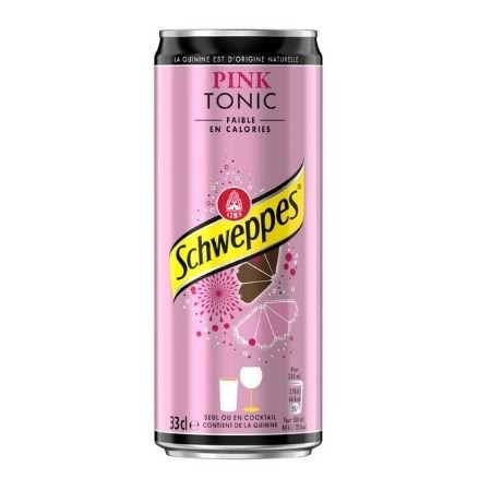 SCHWEPPES PINK GRAPEFRUIT SLEEK CAN 33c