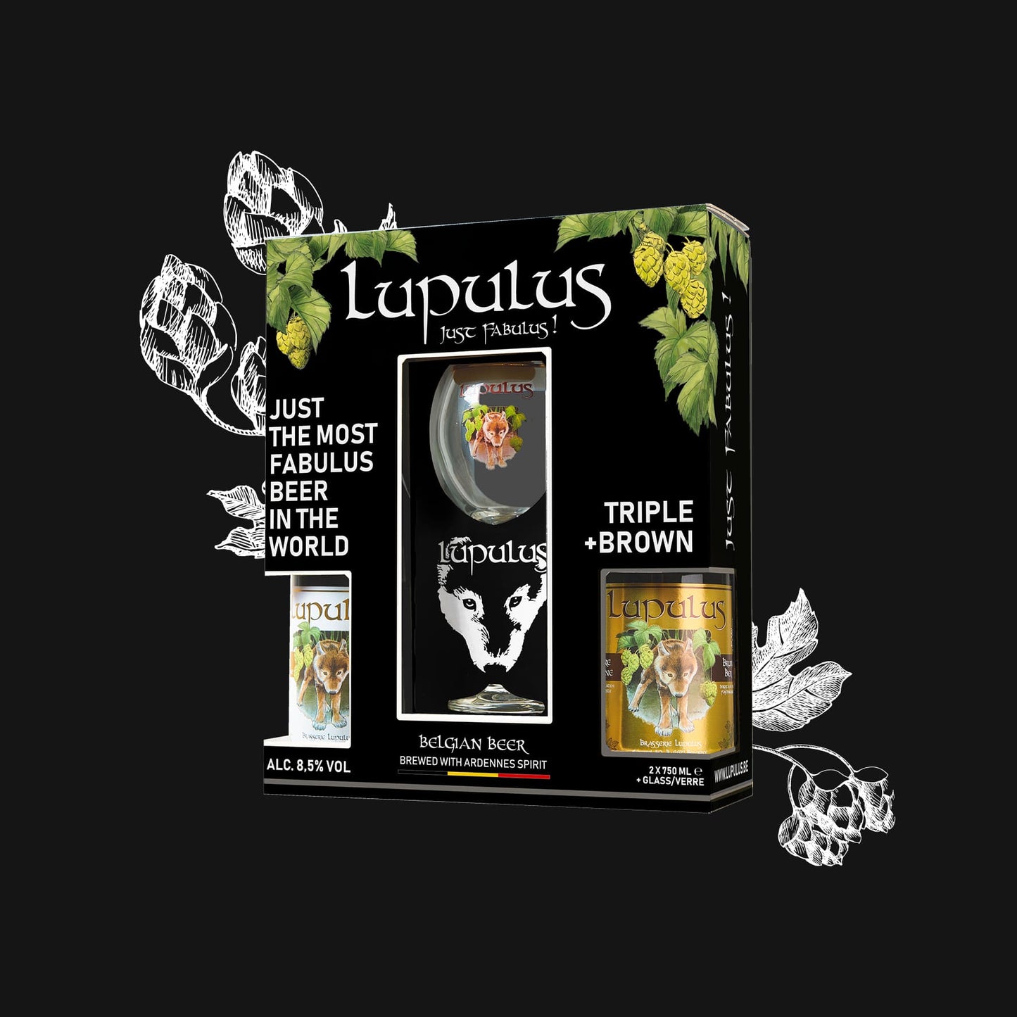 LUPULUS giftpack 2x75cl+GLAS