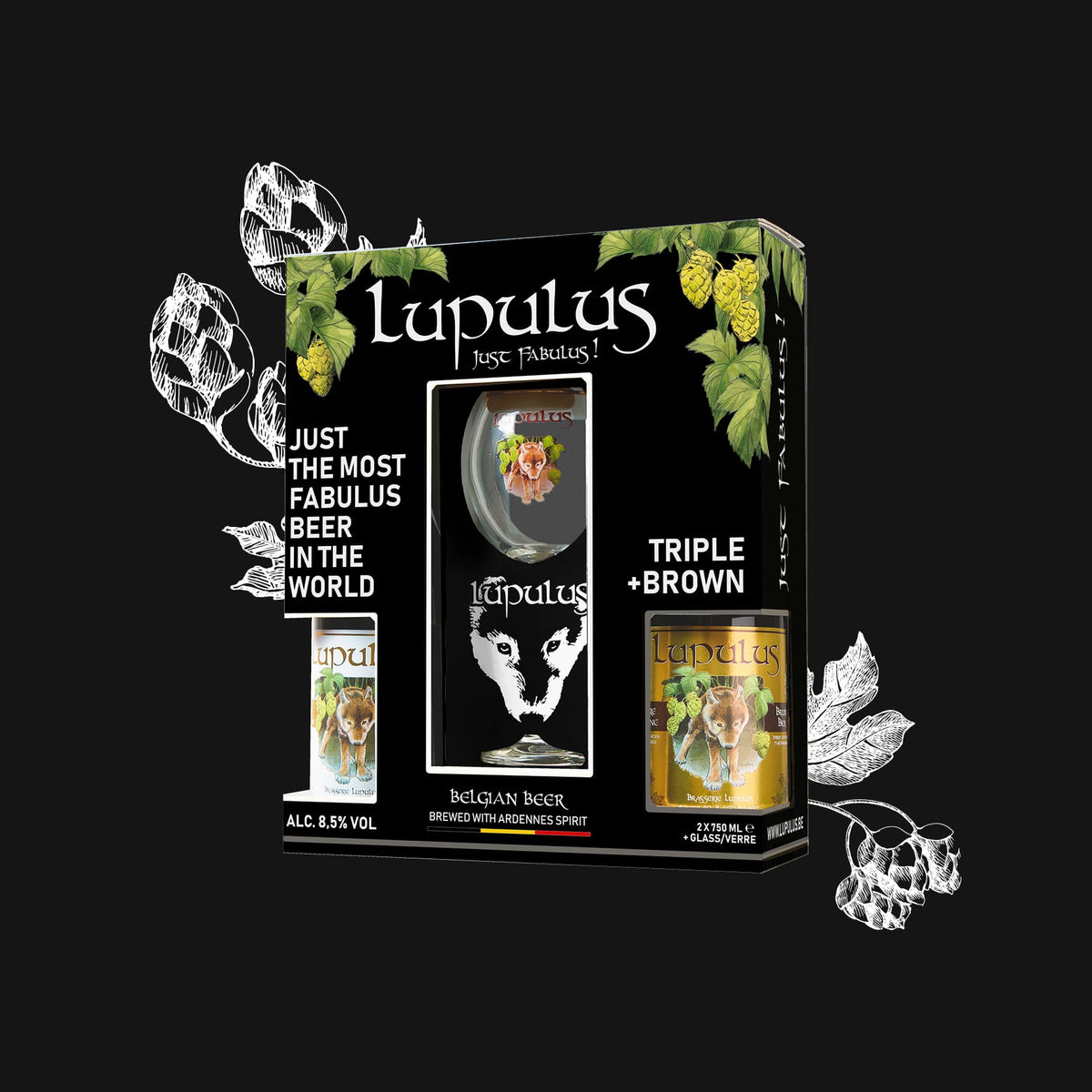 LUPULUS giftpack 2x75cl+GLAS