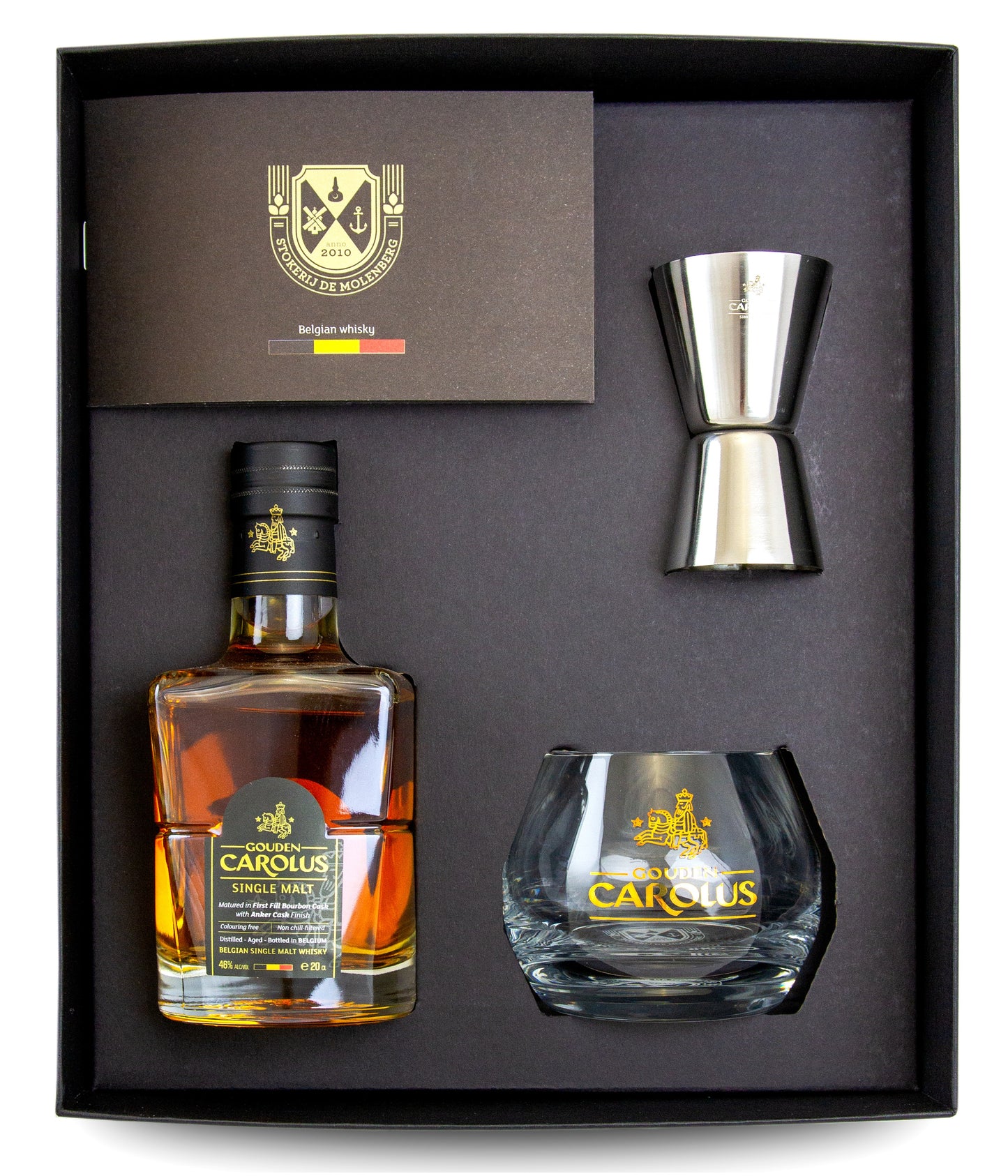 WH GOUDEN CAROLUS Single malt box 1 single malt 20cl+1 jigger