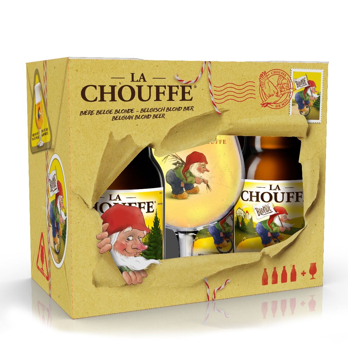 LA CHOUFFE Giftpack 4x33cl + 1 GL