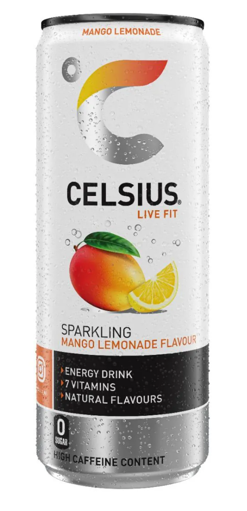 CELSIUS MANGO LEMONADE ENERGY DRINK CAN 25cl
