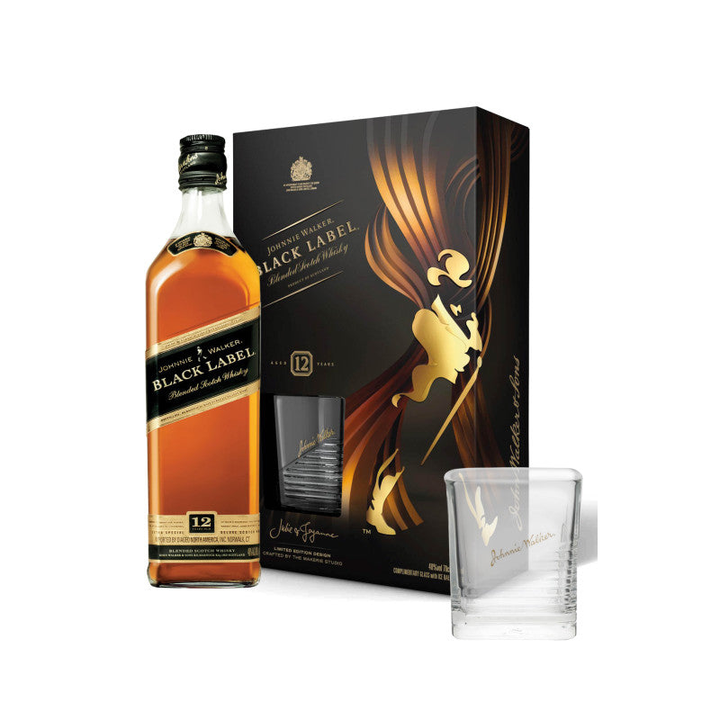 WH J.WALKER BLACK Giftpack 40% 70cl +2 Glas