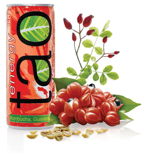 TAO ENERGY/KOMBUCHA CAN 25cl Rood