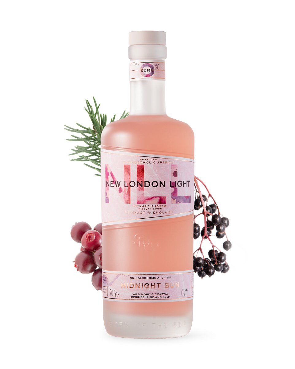 NEW LONDON LIGHT 'MIDNIGHT SUN ' NON-ALCOHOLIC APERITIF 70CL 0.0%