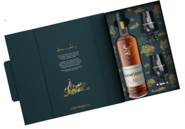 WH GLENFIDDICH 15Y GIFTPACK +2GL 40% 70cl