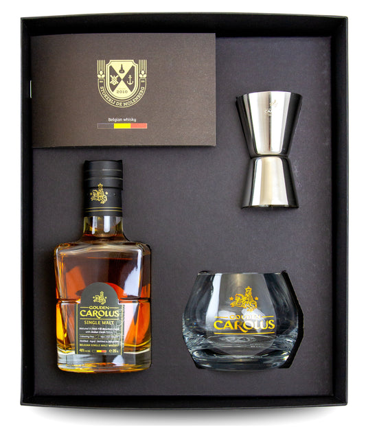 WH GOUDEN CAROLUS Single malt box 1 single malt 20cl+1 jigger+1 glas