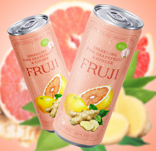FRUJI ROZE Pompelmoes & Gember BIO Bruisend Can 25cl