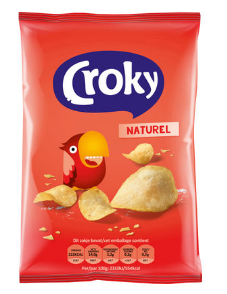 CROKY NATUREL Chips - ZOUT 150gr