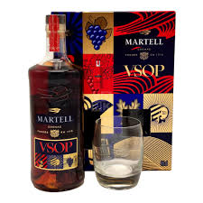 COGN MARTELL VSOP 40% 70cl + 2 glazen